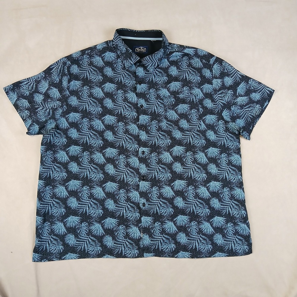 Nat‎ Nast XXL Mens Shirt Casual Camp Hawaiian Silk Blend Floral Has Defect